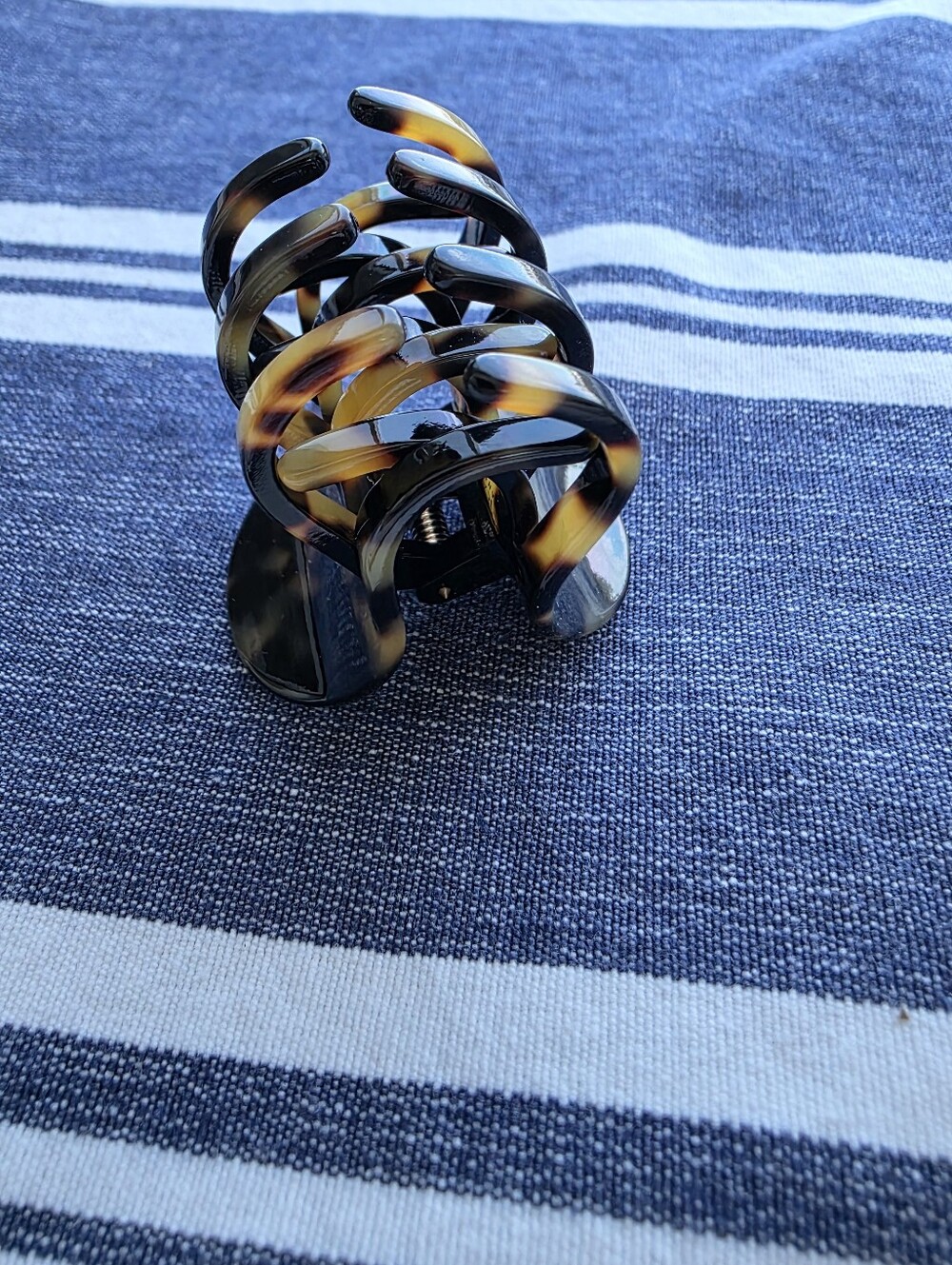 France Luxe Tortoise Color Double Tooth Hair Claw Clip